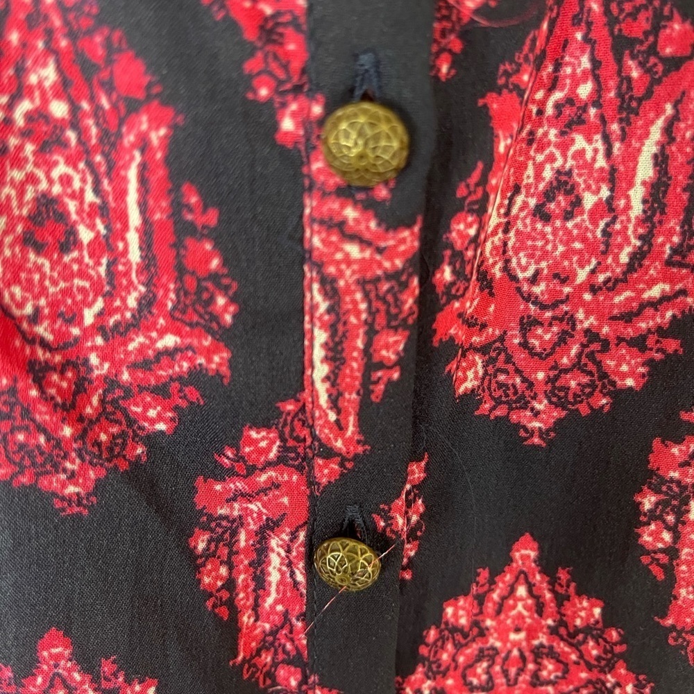 Lucky Brand Sleeveless Bohemian Button Down Maxi Dress - Picture 4 of 5